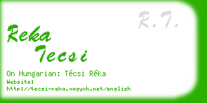 reka tecsi business card