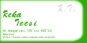 reka tecsi business card